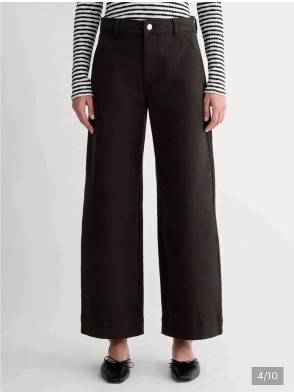 Everlane Wide Leg Black High Rise Jeans - Picture 1 of 5
